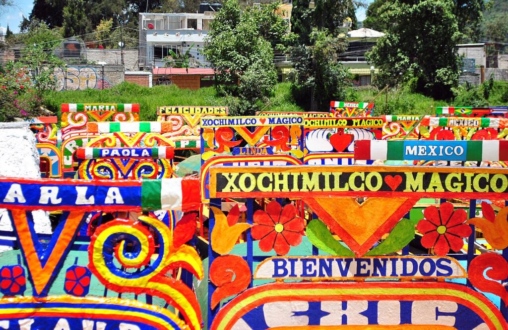 Trajineras en Xochimilco, Ciudad de México